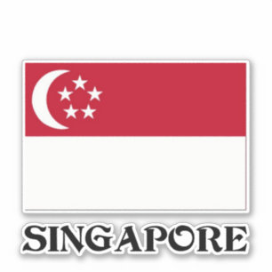 Markering van Singapore Sticker