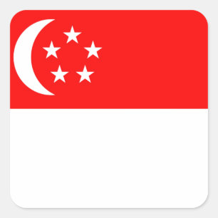 Markering van Singapore Vierkante Sticker