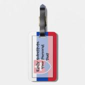 Markering van Slowakije - Persoonlijke identiteits Bagagelabel (Achterkant verticaal)