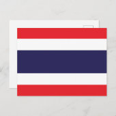 Markering van Thailand Briefkaart (Voorkant / Achterkant)