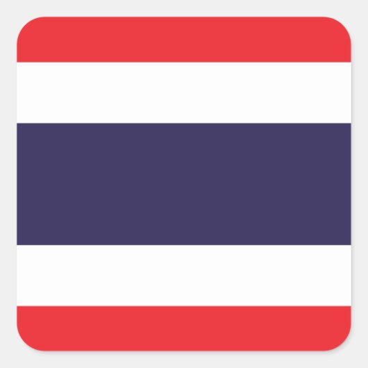 Markering van Thailand Vierkante Sticker (Voorkant)