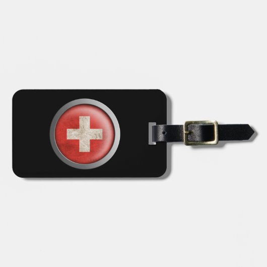 Markering van Zwitserland Schijf Bagagelabel (Voorkant horizontaal)