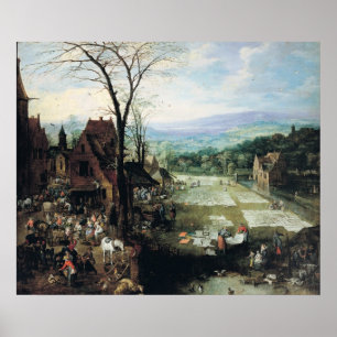 Market and Bleaching Ground, 1620-22 Poster