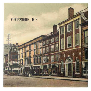 Market Square, Portsmouth, NH, 1905, Tegeltje