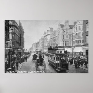 Market Street, Manchester, c.1910 Poster
