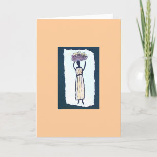 Market Woman Blank Note Kaart