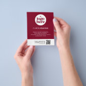 Marketing Aangepaste Logo Tekst QR Code Zakelijk Flyer (Hand)