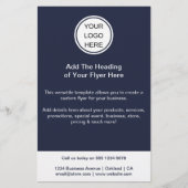 Marketing Business Logo Clean Blauw & Wit Flyer (Voorkant)