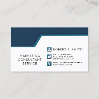 Marketing consultant Blue & WhiteBusiness Kaart Visitekaartje