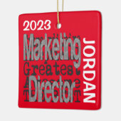 Marketing Director Extraordinaire CUSTOM Keramisch Ornament (Links)