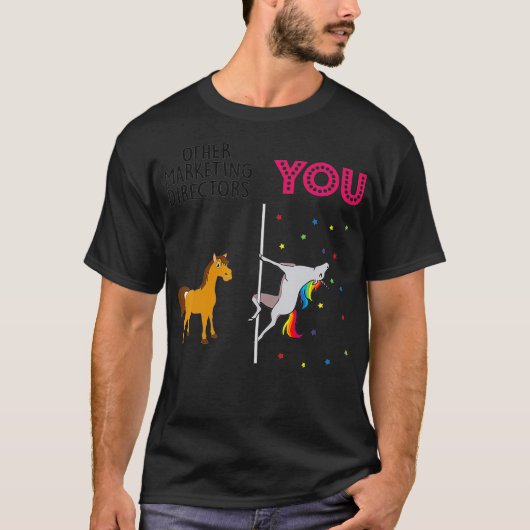 Marketing Director Funny Unicorn T-shirt (Voorkant)