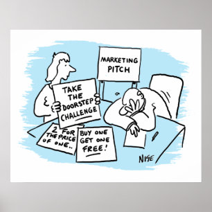 Marketing Manager doorstaat een verkooppresentatie Poster
