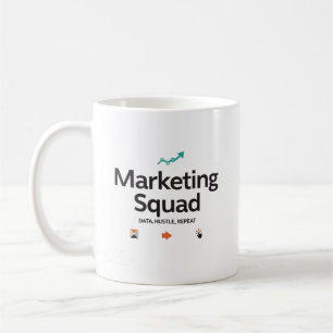 Marketing Squad – Data. Gestreept. Herhalen. Koffiemok