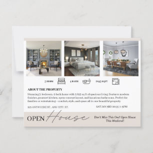 Marketing van open huizen in onroerend goed briefkaart