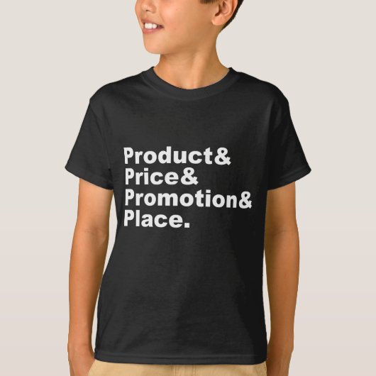 Marketingsmix | Productprijsbevordering en -plaats T-shirt (Voorkant)