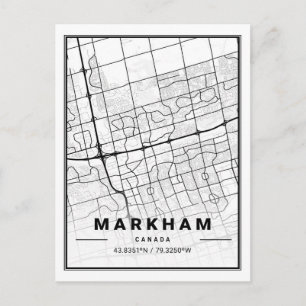 Markham Ontario Canada Travel City Map Poster Briefkaart