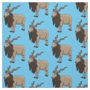 Markhor geit cartoon illustratie stof