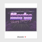 Marko Name Prénom lila retro Sticker (Feuille)