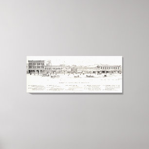 Markt aan de zuidzijde 8e canvas afdruk