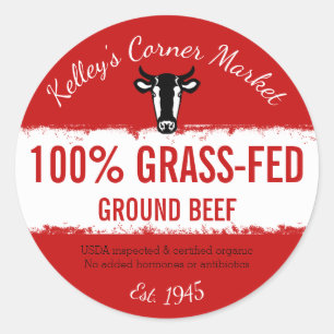 Markt Boerderij Style Label voor Organic Beef Sjab