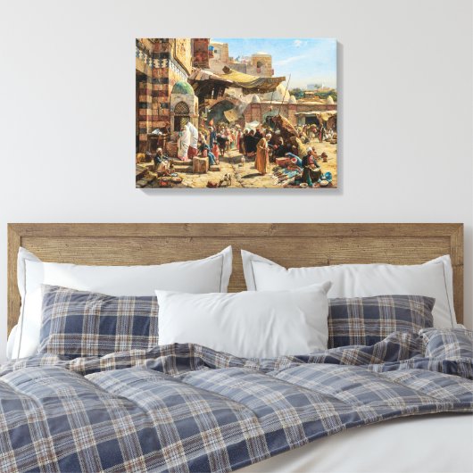 Markt in Jaffa | Gustav Bauernfeind | Canvas Prin (Insitu (Slaapkamer))