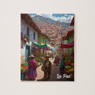 Markt in La Paz Bolivia Reizen Legpuzzel