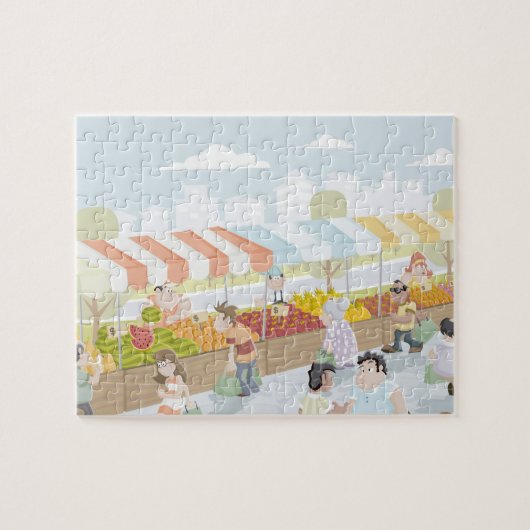 Markt Legpuzzel (Horizontaal)