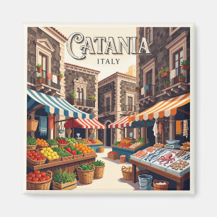 Markt van Catania Italië Magneet