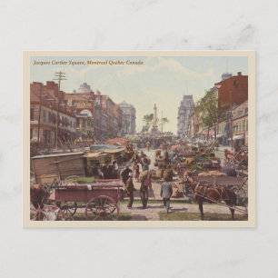  markt van Montreal Quebec Briefkaart