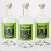 markt voor ahornstroop likeurfles etiket (Flessen)