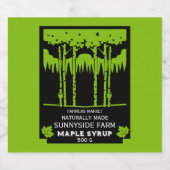 markt voor ahornstroop likeurfles etiket (Enkel label)