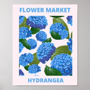 markt voor blauwe brandkranen poster