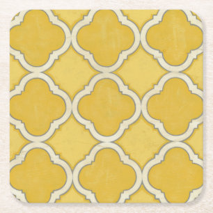 Marktbewegingen I Vierkante Kartonnen Onderzetter