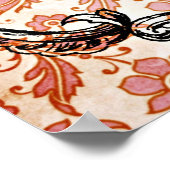 Marktbord Parijs op Poster Damask (Hoek)