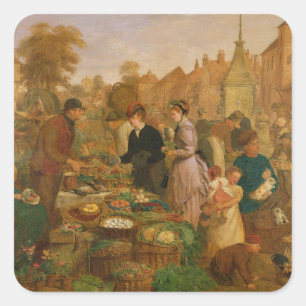 Marktdag Vierkante Sticker