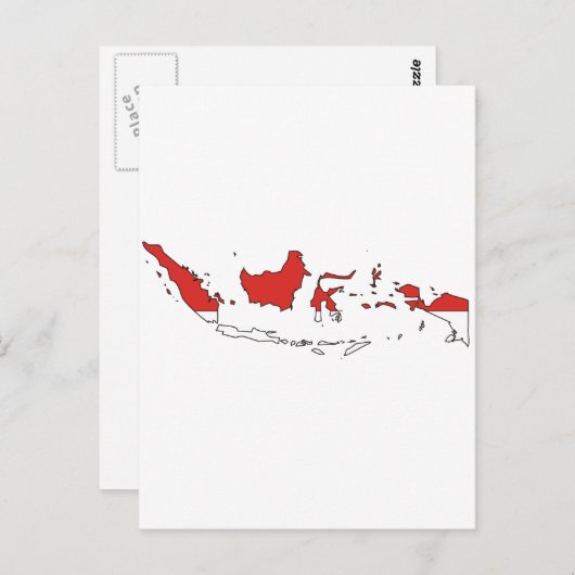 Marktkaart van Indonesië Briefkaart (Voorkant / Achterkant)