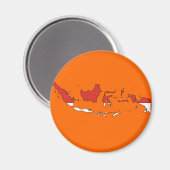 Marktkaart van Indonesië Magneet (Voorkant / Achterkant)