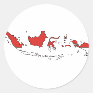 Marktkaart van Indonesië Ronde Sticker