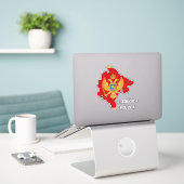 Marktkaart voor Montenegro Sticker (Laptop op bureau)