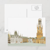 Marktplein. Brugge België Briefkaart (Voorkant / Achterkant)