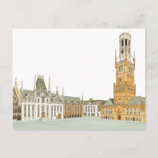 Marktplein. Brugge België Briefkaart (Voorkant)