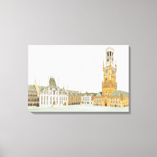 Marktplein. Brugge België Canvas Afdruk (Voorkant)