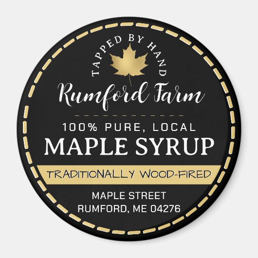 Marktpromotiemaple Gold Leaf van de landbouwer Magneet (Voorkant)