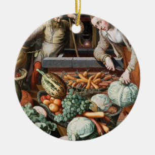 "Marktscène" aangepaste siervormgeving Keramisch Ornament
