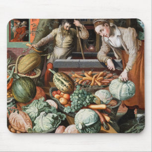 "Marktscène" kunst mousepad Muismat
