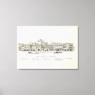 Marktsubsidie aan de noordzijde canvas afdruk