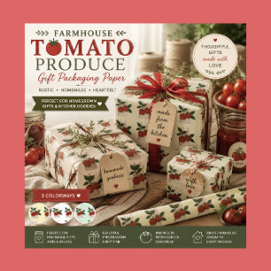 Marktverse Tomaten Tas — Op Maat Gemaakte Voedsel Inpakpapier Vel