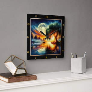 Markus 11:24 Zegen: gepersonaliseerde thuisweergav Vierkante Klok