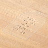 Marla Classic Wedding Bewaar de datum Acryl Uitnodigingen (Laagn)