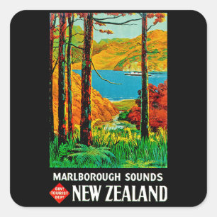 Marlborough Sound Vierkante Sticker